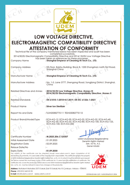 Silver Ion Sterilizer LVD+EMC C125507